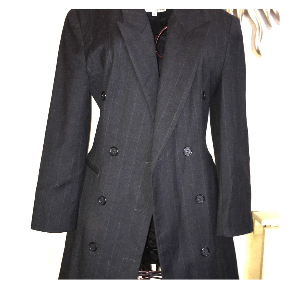 Men’s inspired suit mini dress pinstripe business